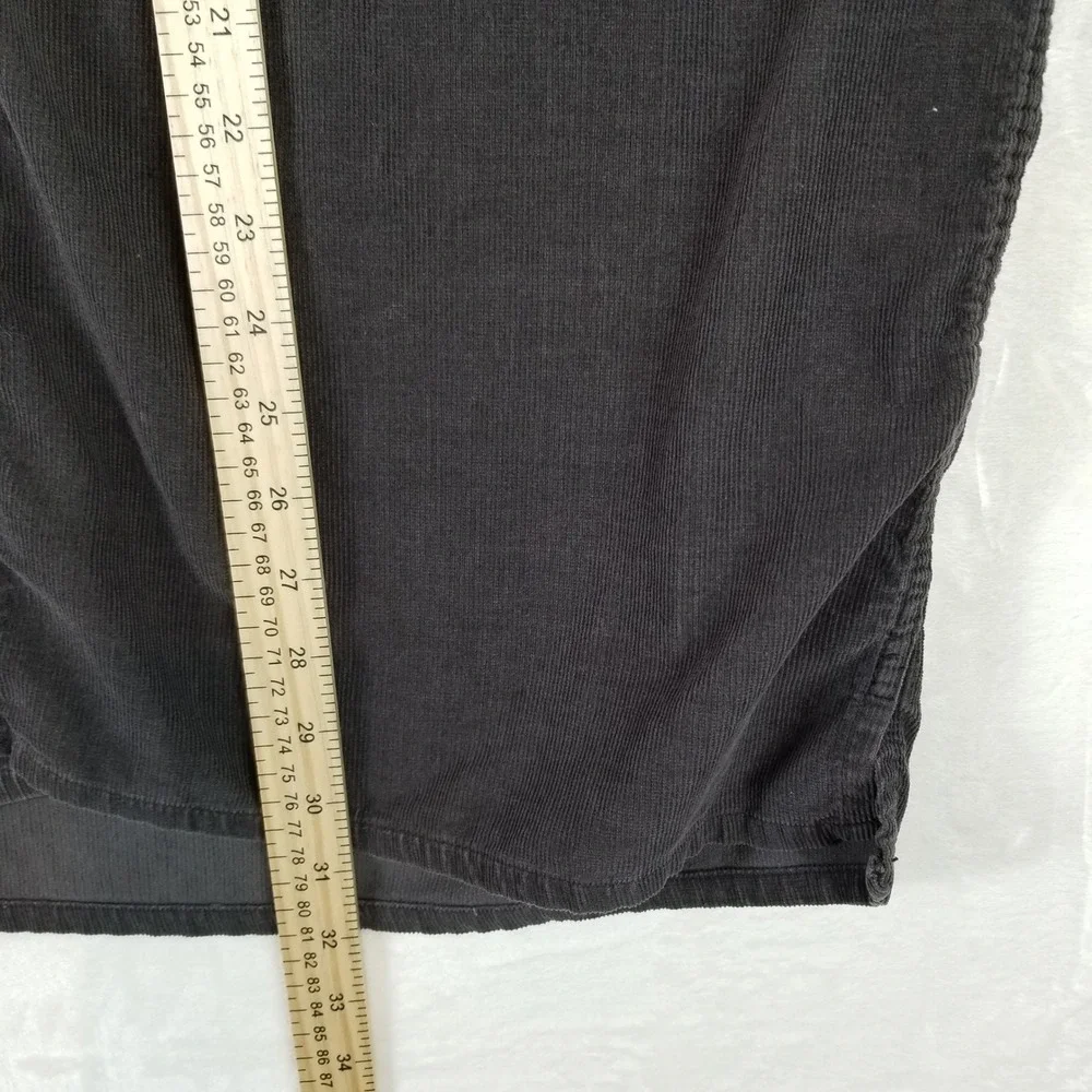 Levis Men XL Corduroy Shirt Charcoal Gray Long Sleeve Button Down WPL-423 Cotton
